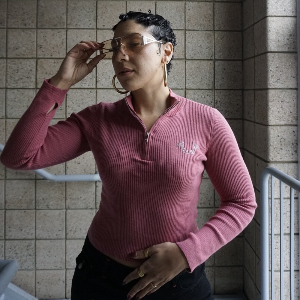 True Religion mock neck long sleeve